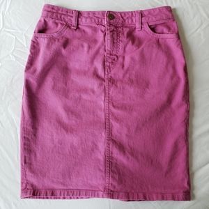 American Apparel Hot Pink Fucsia Bull Denim Skirt